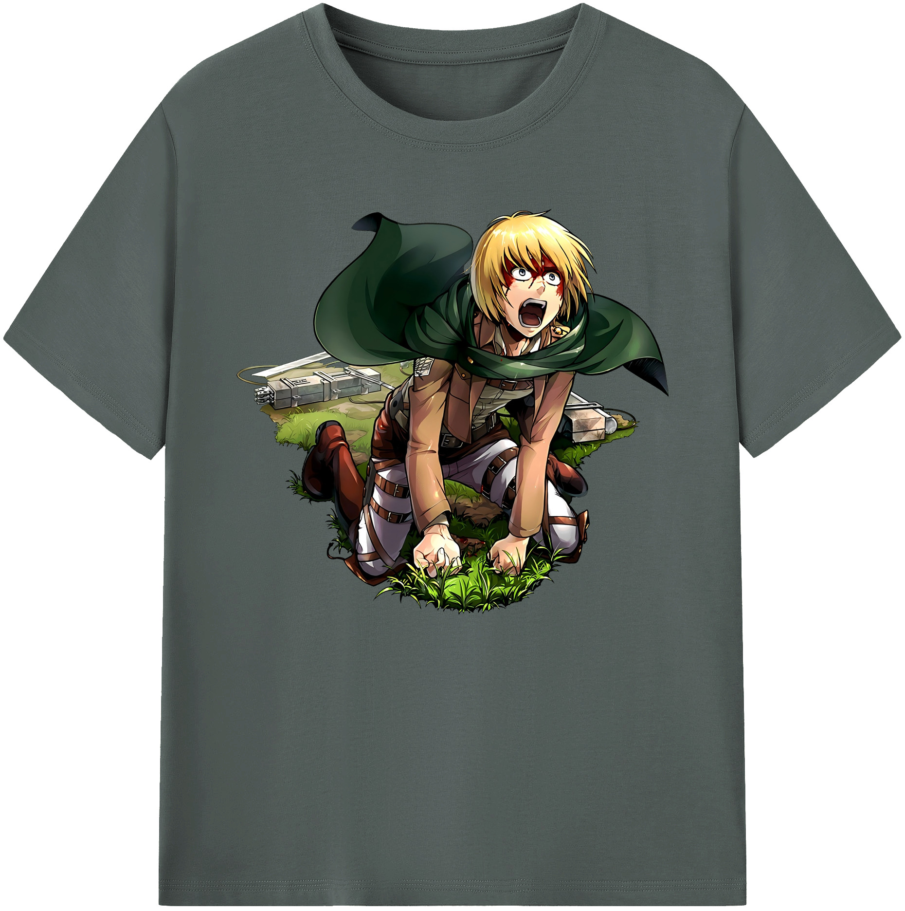 （画像用） 進撃の巨人 アルミン·アルレルト Attack on Titan Armin Arlert 綿100％ メンズ半袖Tシャツ｜肌触りやわらか＆通気性